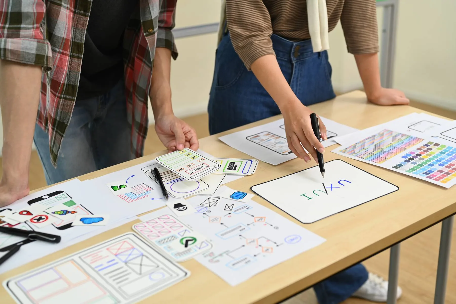 Ux ui designers planning user interface design